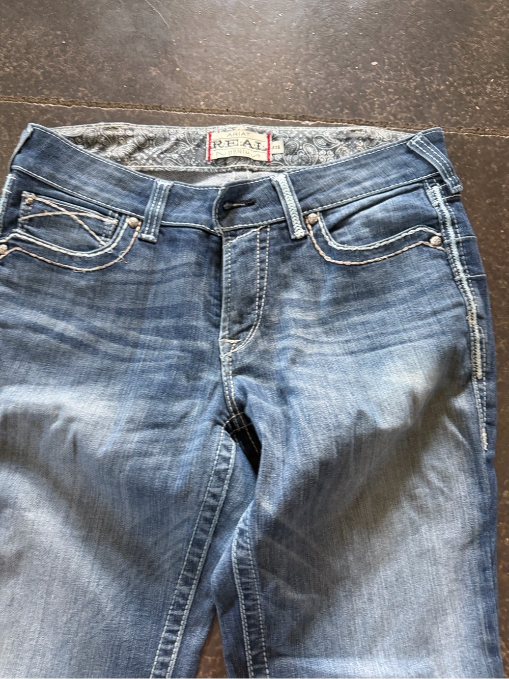 Ariat REAL Denim Womens Bootcut Jeans Size 31L Blue Mid Rise Western - Picture 7 of 12